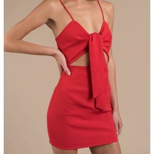 Tobi tie front mini dress